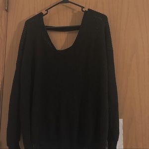 Chunky black knitted sweater